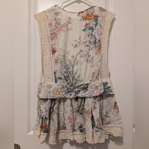 Zimmermann backless-sleeveless floral mini dress (Size 1)